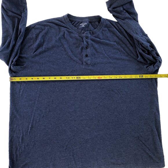Crown & Ivy Men’s Long Sleeve Henley Blue Size XXL - Picture 3 of 10